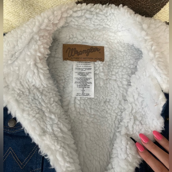 wrangler sherpa lined denim coat - Picture 2 of 3